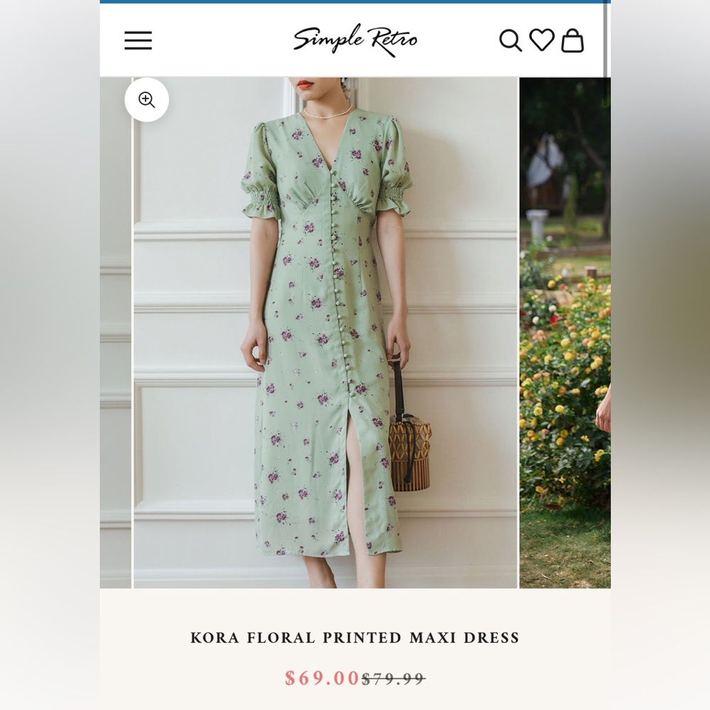 Simple Retro Kora Floral Maxi Dress
